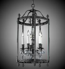  LT2217-OLN-08G-PI - 5 Light 17 inch Lantern with Clear Curved glass & Crystal